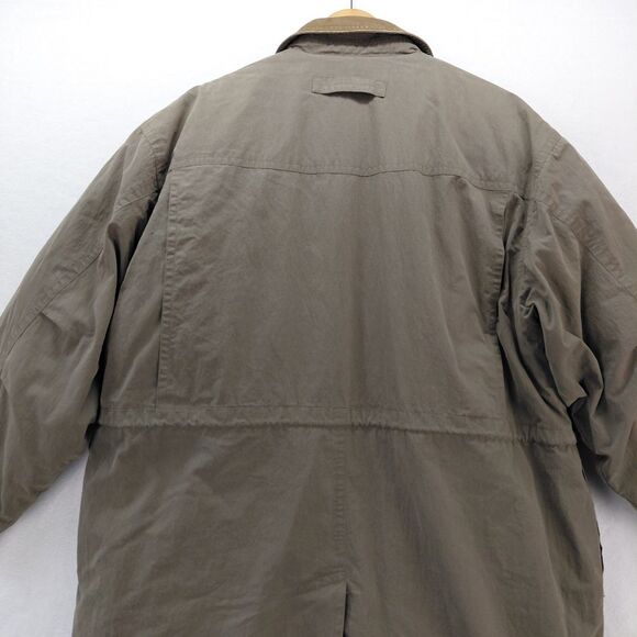Rainforest Jacket Mens L Brown Long Down Winter Chore Coat Zip Button Liner VTG - Picture 10 of 14